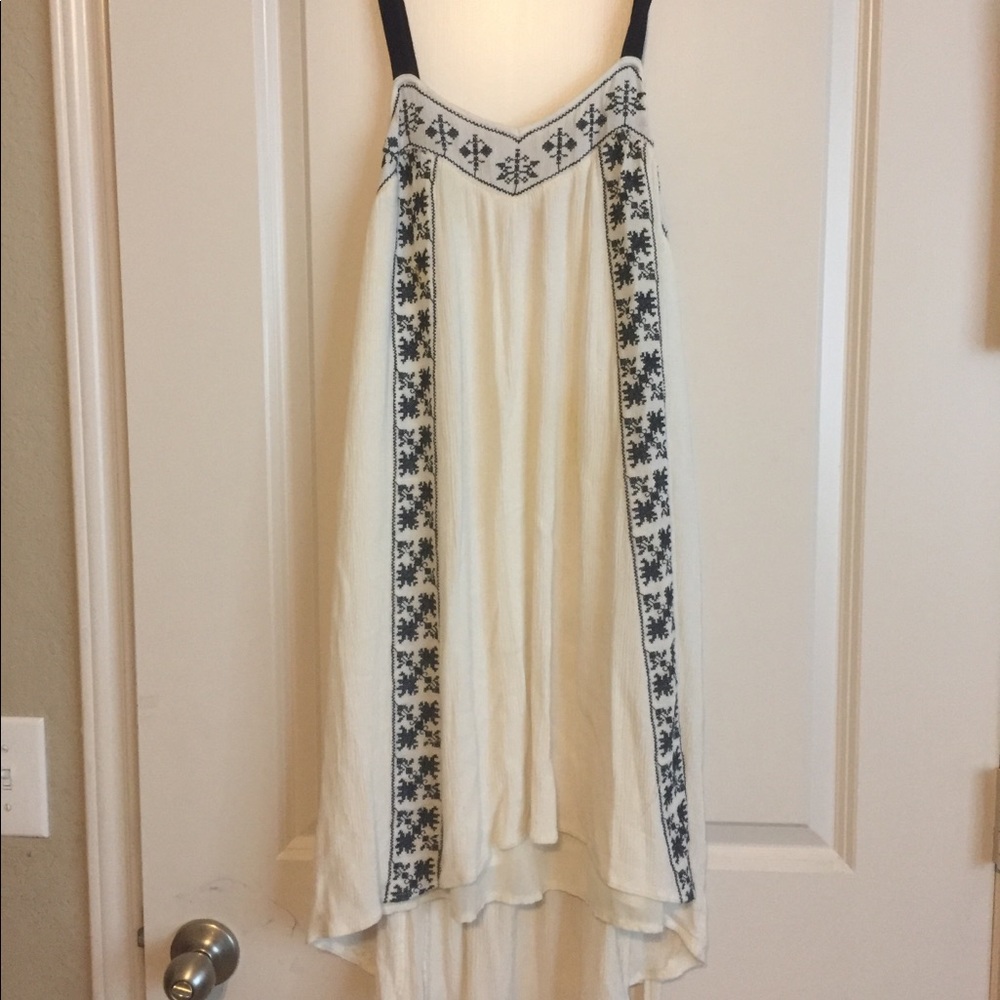 White and navy dress